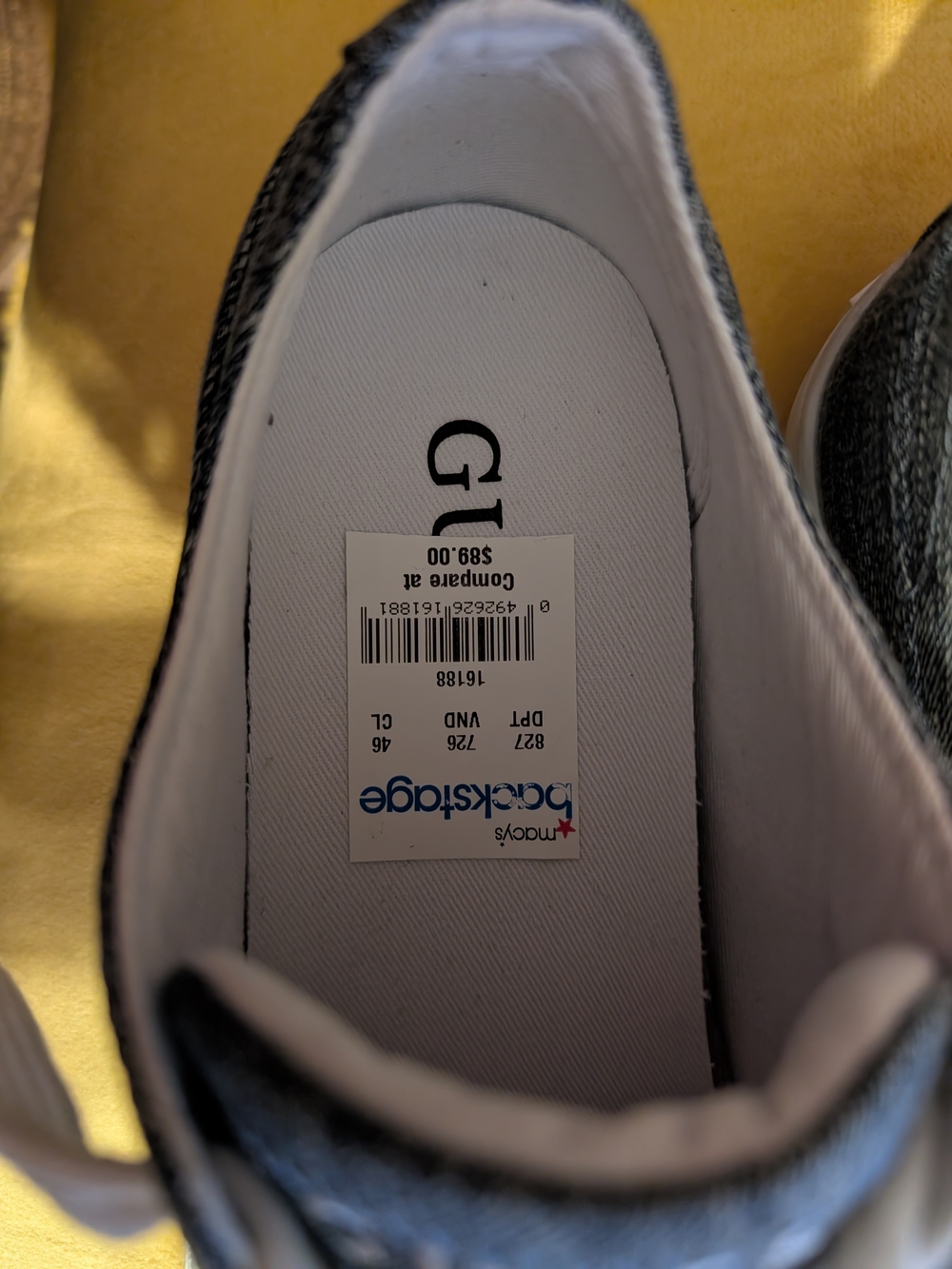 GUESS Kids Denim-Style Gray & White Lace-Up Sneakers - Picture 9 of 13
